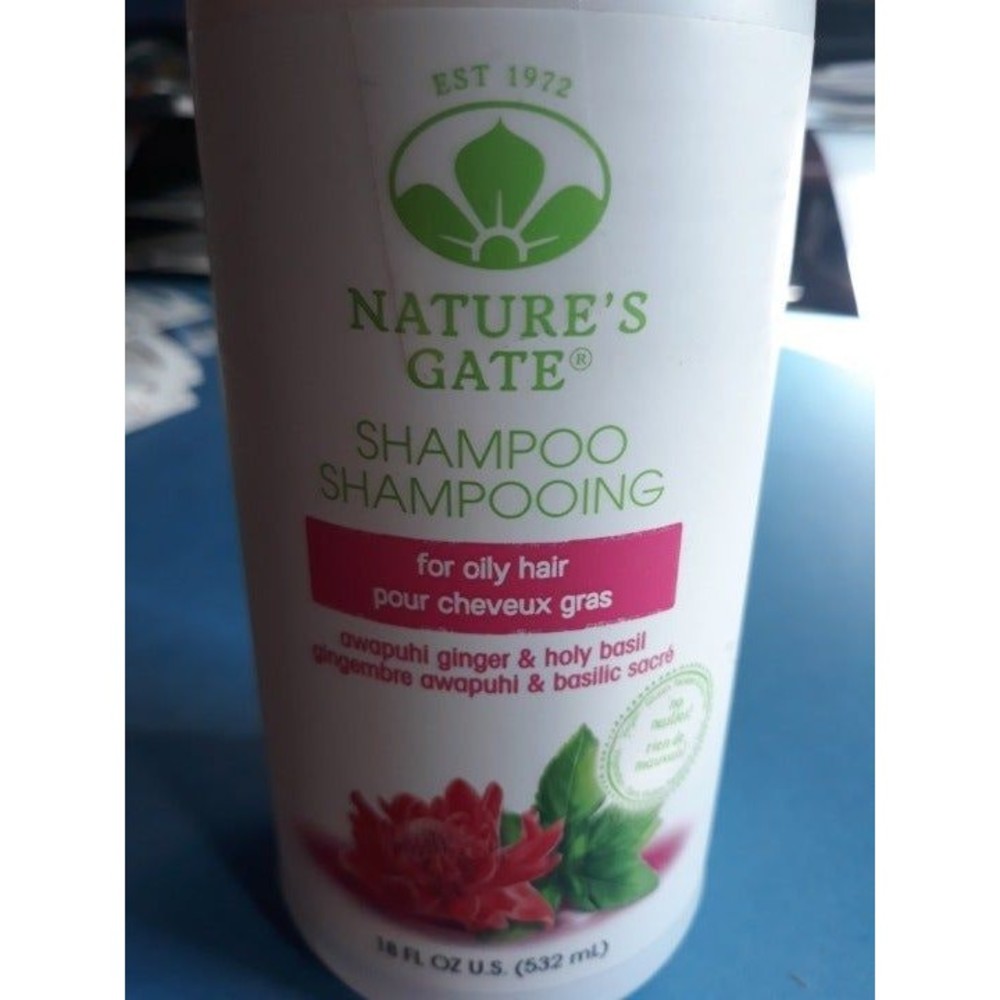Natures gate Shampoo Awapuhi Ginger & Holy Basil for Oily hair 18oz